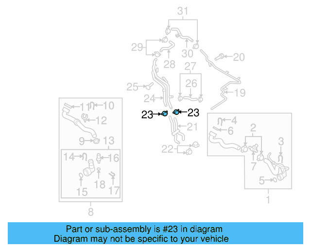 Reservoir Hose Clamp N-906-869-02 - View 129