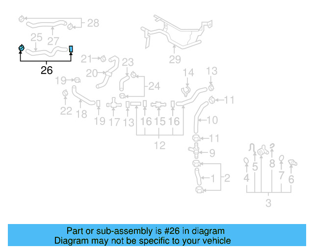 Reservoir Hose Clamp N-906-869-02 - View 254