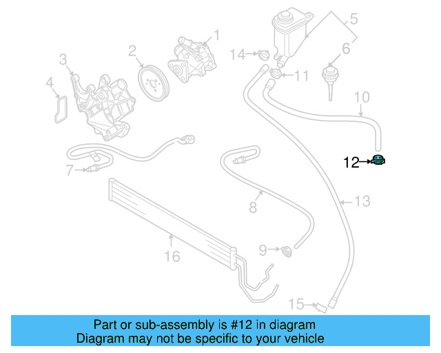 Reservoir Hose Clamp N-906-869-02 - View 178