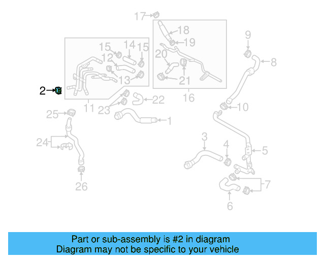 Reservoir Hose Clamp N-906-869-02 - View 117
