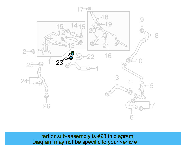 Reservoir Hose Clamp N-906-869-02 - View 119