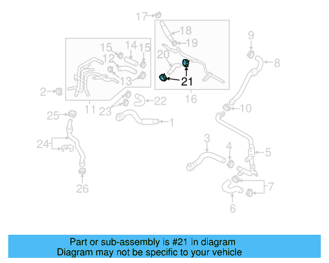 Reservoir Hose Clamp N-906-869-02 - View 118