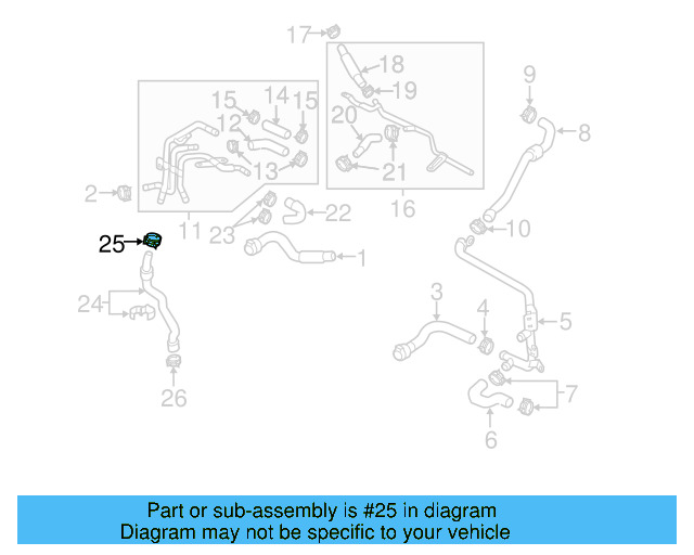 Reservoir Hose Clamp N-906-869-02 - View 120