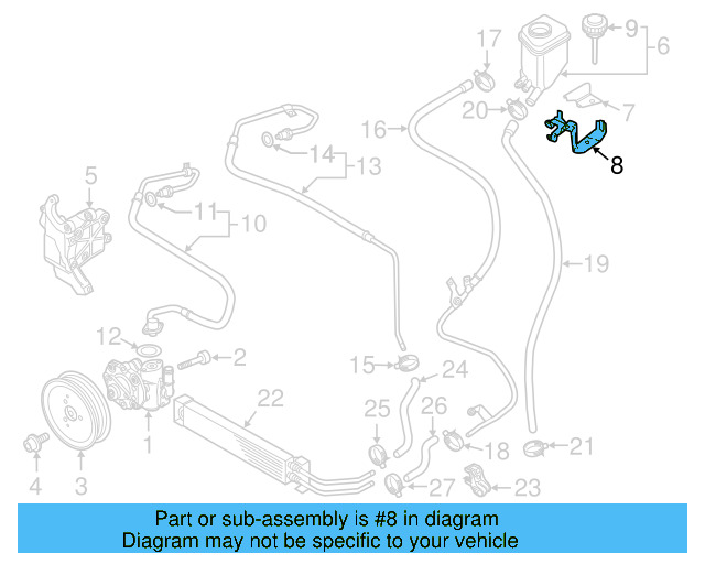 Reservoir Hose Clamp N-906-869-02 - View 401