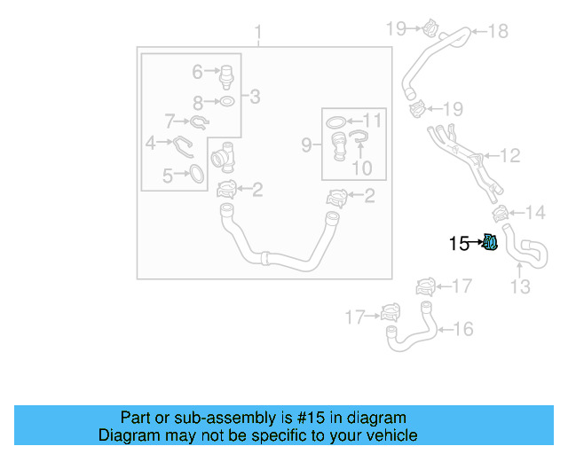 Reservoir Hose Clamp N-906-869-02 - View 371