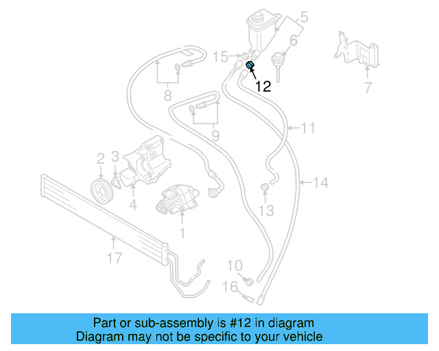 Reservoir Hose Clamp N-906-869-02 - View 505