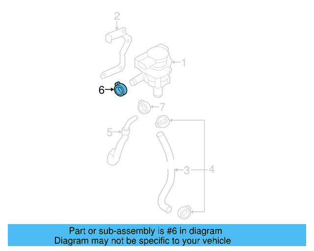 Reservoir Hose Clamp N-906-869-02 - View 210