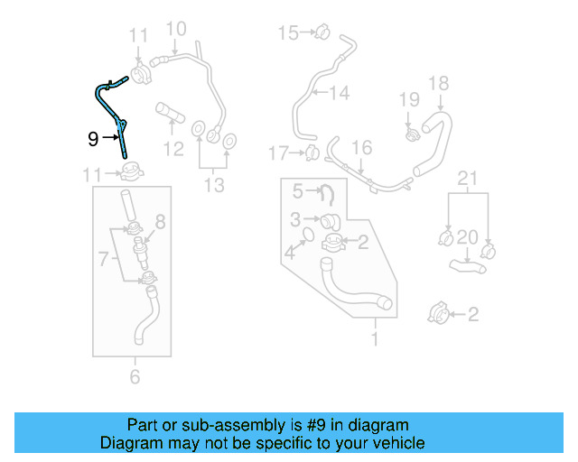 Water Pipe 1K0-121-070-AQ - View 16