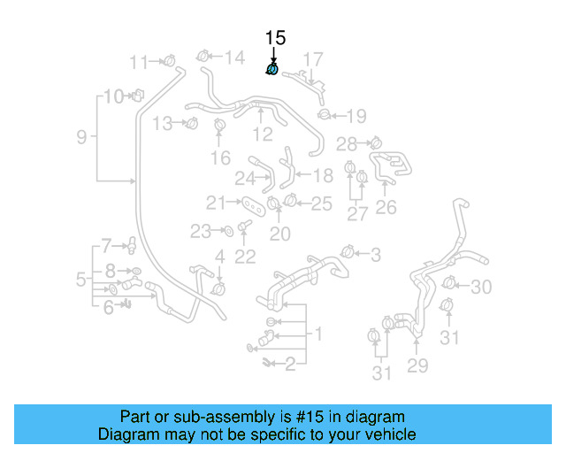 Reservoir Hose Clamp N-906-869-02 - View 311