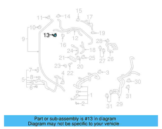 Reservoir Hose Clamp N-906-869-02 - View 265