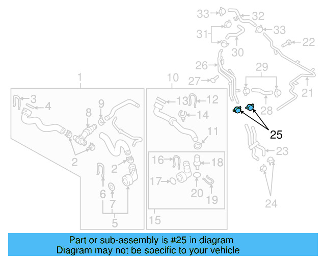 Reservoir Hose Clamp N-906-869-02 - View 300