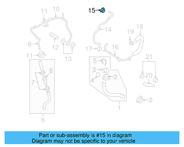 Reservoir Hose Clamp N-906-869-02 - View 174