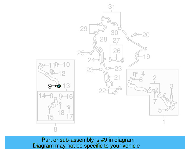 Lower Coupling 1K0-122-291-AD - View 11