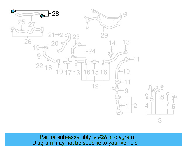Reservoir Hose Clamp N-906-869-02 - View 256
