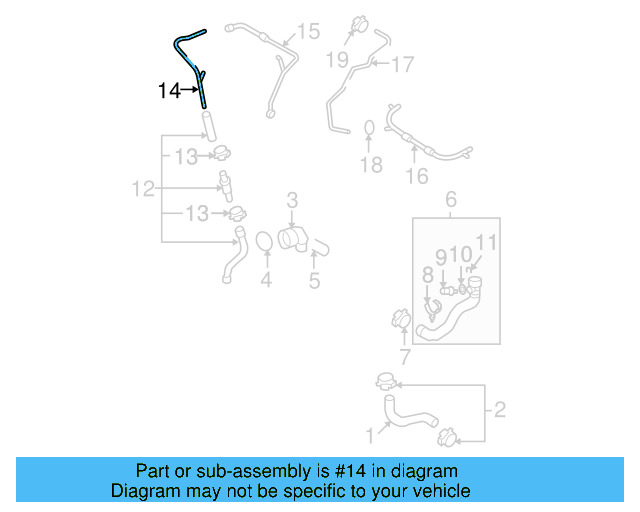 Water Pipe 1K0-121-070-AQ - View 19
