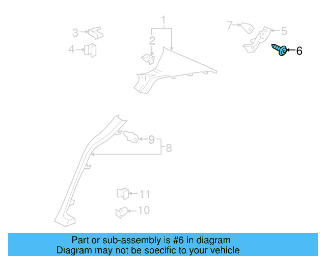 Side Trim Panel Screw N-906-986-06 - View 105