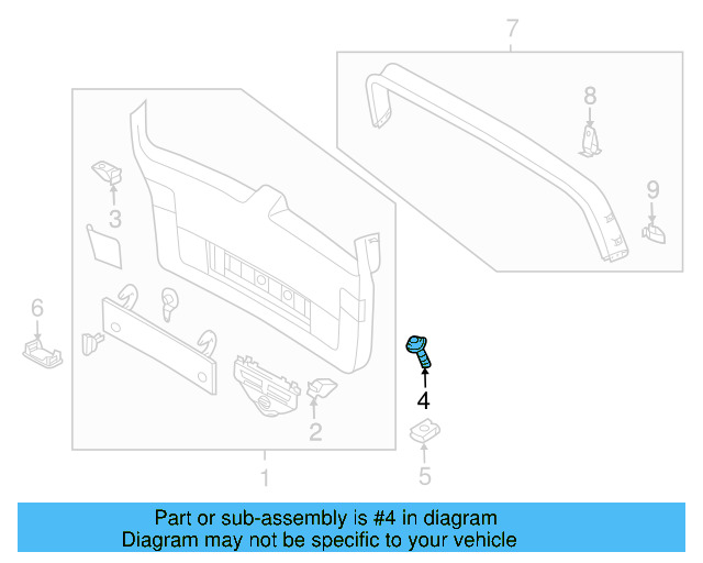 Side Trim Panel Screw N-906-986-06 - View 180