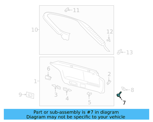 Side Trim Panel Screw N-906-986-06 - View 120