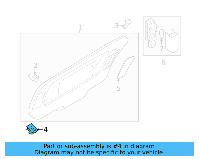 Lower Center Pillar Trim Clip 4A0-867-276-B - View 118