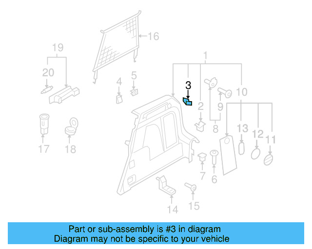 Tie Down Hook 1J0-804-299