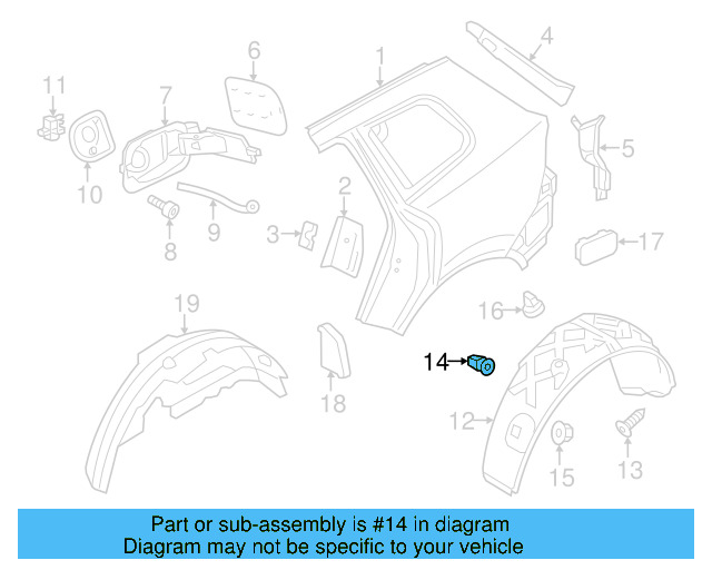 Quarter Panel Splash Shield Nut N-907-579-01 - View 42