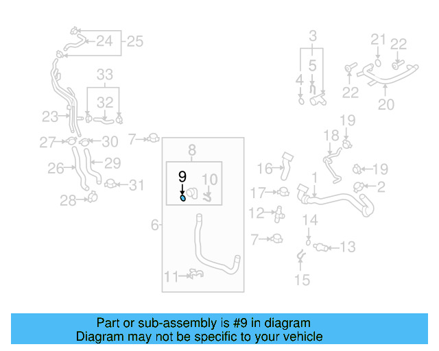 Water Hose Assembly Upper Seal N-907-653-01 - View 255