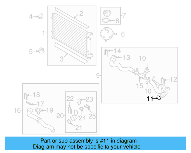 Water Hose Assembly Upper Seal N-907-653-01 - View 99