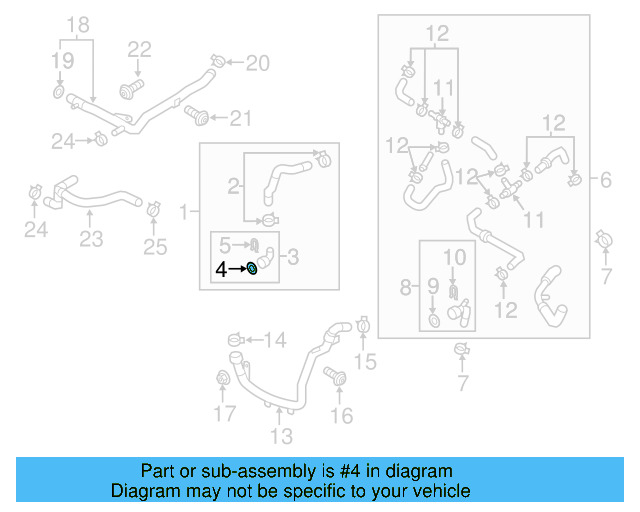 Water Hose Assembly Upper Seal N-907-653-01 - View 222