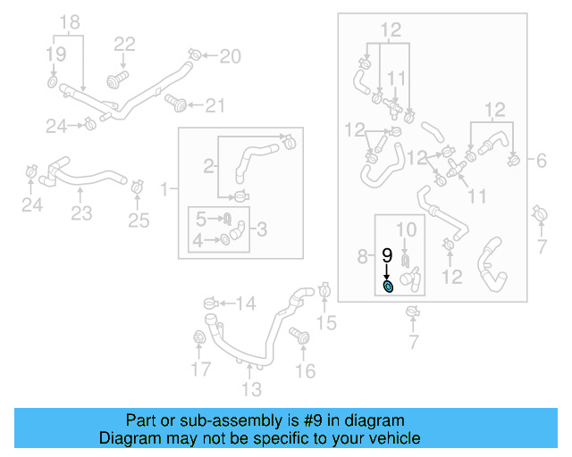 Water Hose Assembly Upper Seal N-907-653-01 - View 224