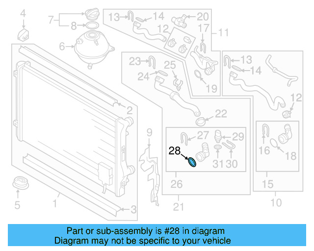 Water Hose Assembly Upper Seal N-907-653-01 - View 260