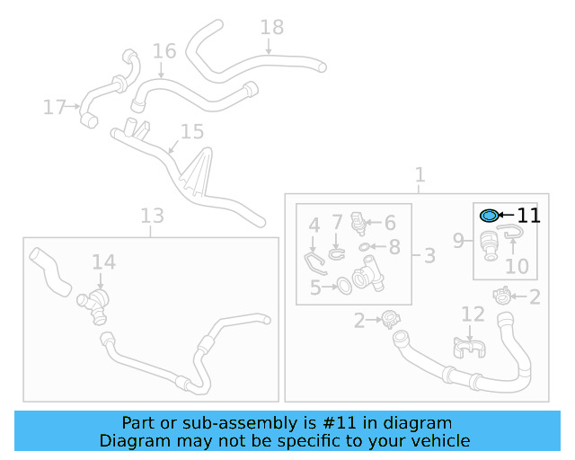 Water Hose Assembly Upper Seal N-907-653-01 - View 8