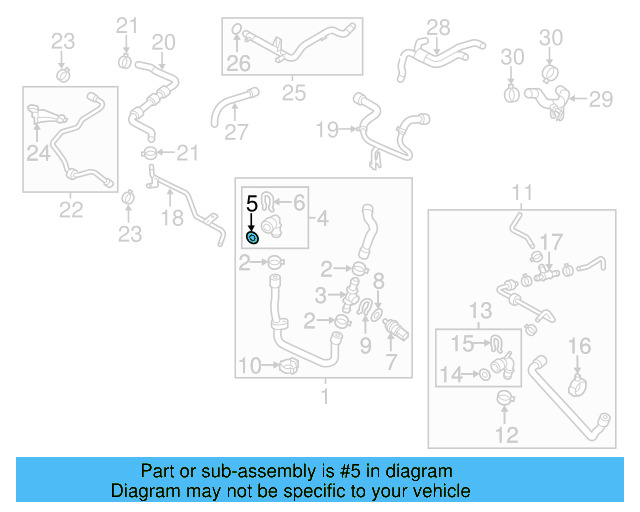 Water Hose Assembly Upper Seal N-907-653-01 - View 263