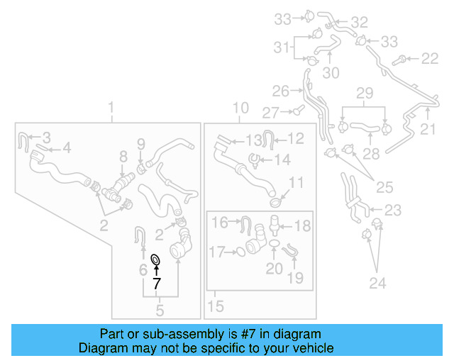 Water Hose Assembly Upper Seal N-907-653-01 - View 158