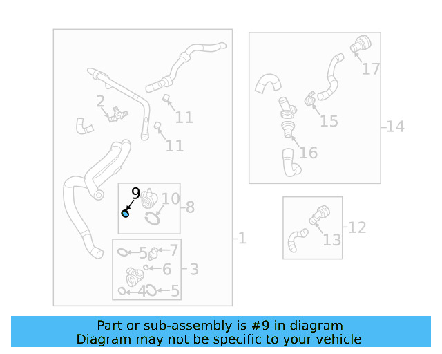 Water Hose Assembly Upper Seal N-907-653-01 - View 73
