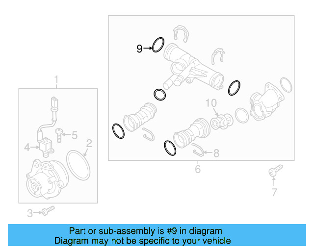 Water Hose Assembly Upper Seal N-907-653-01 - View 71