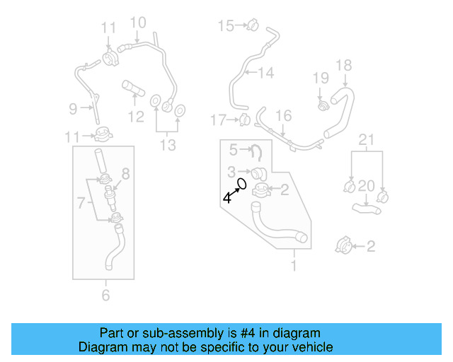 Water Hose Assembly Upper Seal N-907-653-01 - View 117