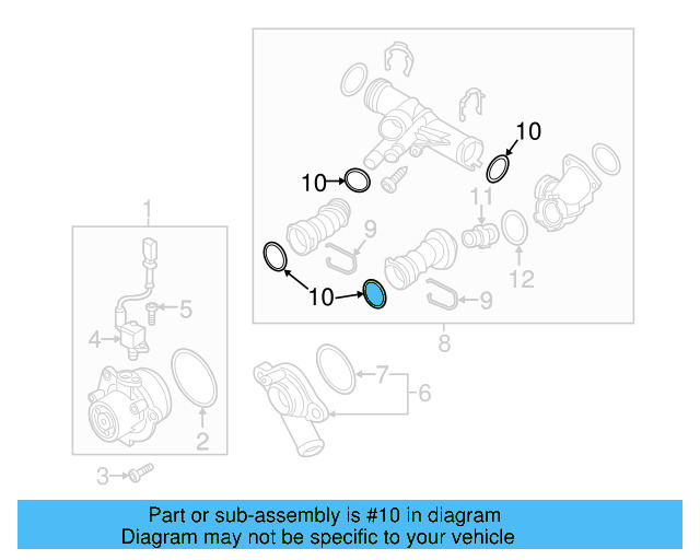Water Hose Assembly Upper Seal N-907-653-01 - View 134