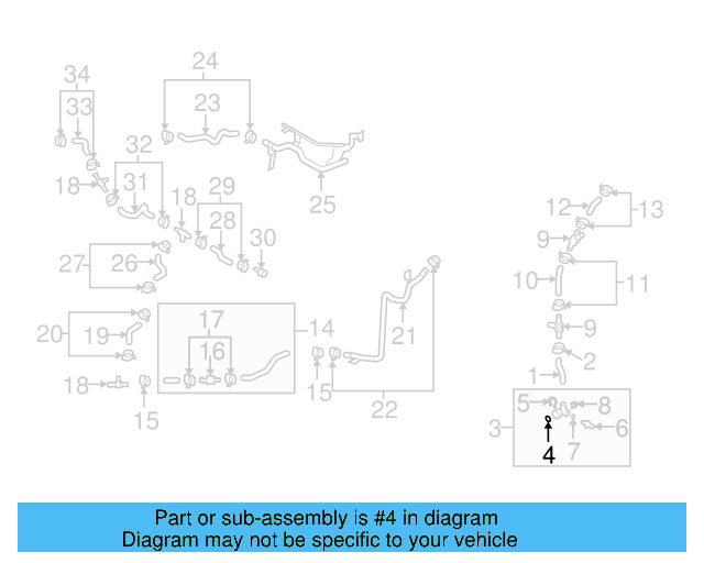 Water Hose Assembly Upper Seal N-907-653-01 - View 45