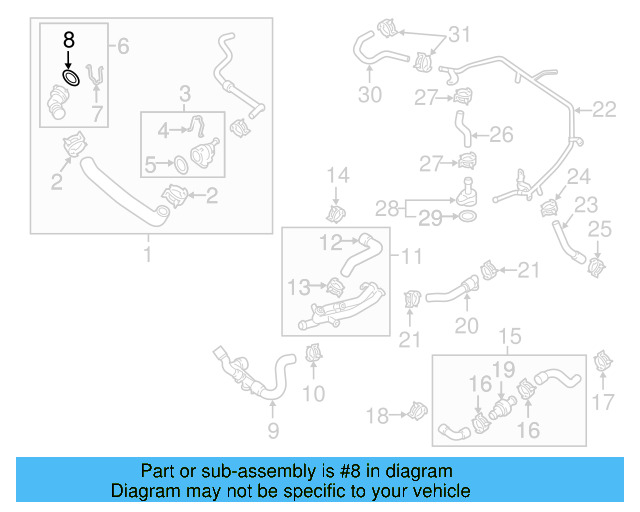 Reservoir Hose Clamp N-906-869-02 - View 288