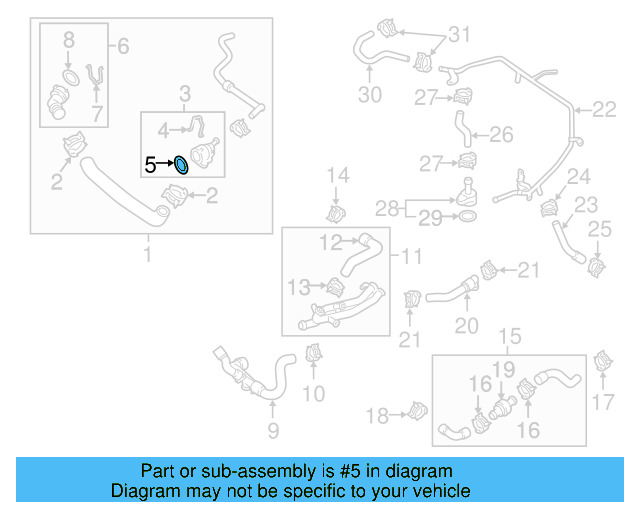 Water Hose Assembly Upper Seal N-907-653-01 - View 59