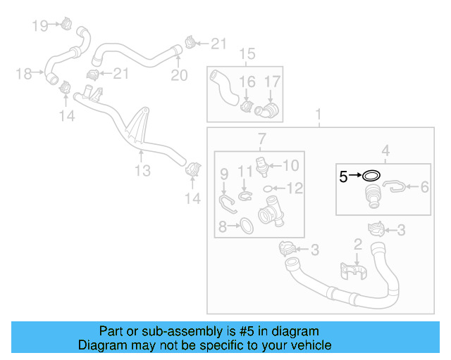 Water Hose Assembly Upper Seal N-907-653-01 - View 93