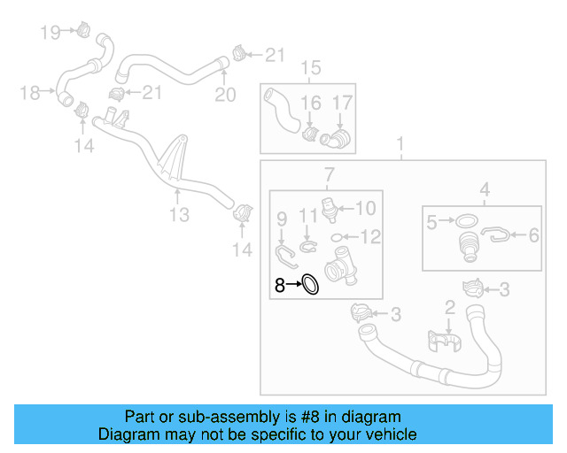Water Hose Assembly Upper Seal N-907-653-01 - View 96