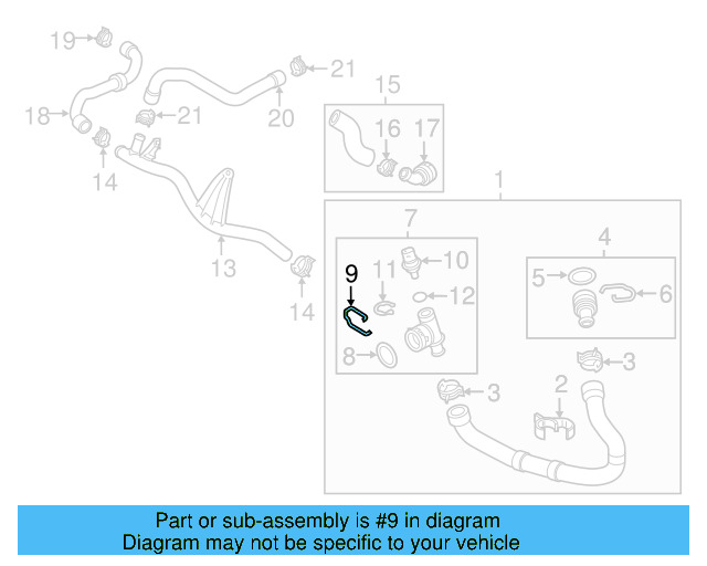 Water Hose Assembly Upper Seal N-907-653-01 - View 97