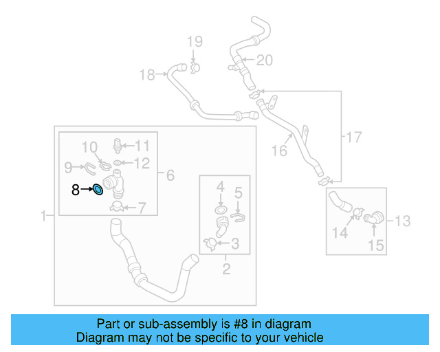 Water Hose Assembly Upper Seal N-907-653-01 - View 92
