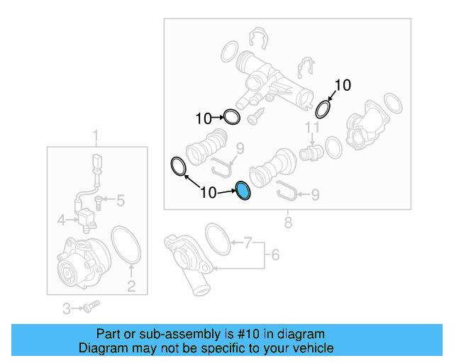 Water Hose Assembly Upper Seal N-907-653-01 - View 141