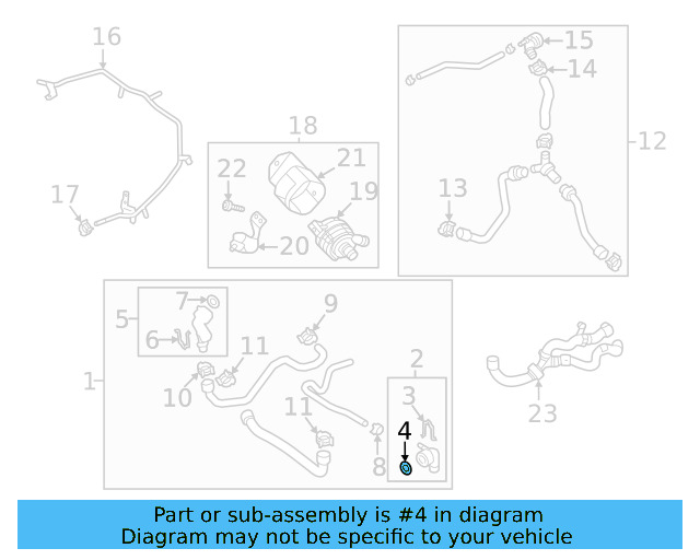 Water Hose Assembly Upper Seal N-907-653-01 - View 248