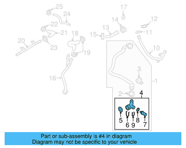 Water Hose Assembly Upper Seal N-907-653-01 - View 22