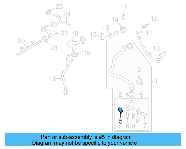 Water Hose Assembly Upper Seal N-907-653-01 - View 24