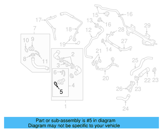 Water Hose Assembly Upper Seal N-907-653-01 - View 245