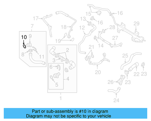 Water Hose Assembly Upper Seal N-907-653-01 - View 244